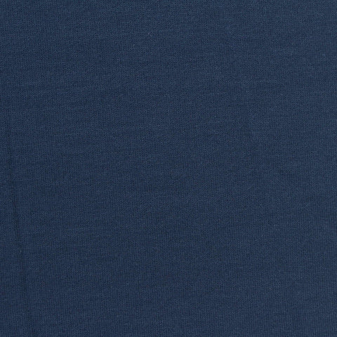 Brushed Polyester Modal Stretch French Terry Fabric, 235 gsm, 165 cm — Navy