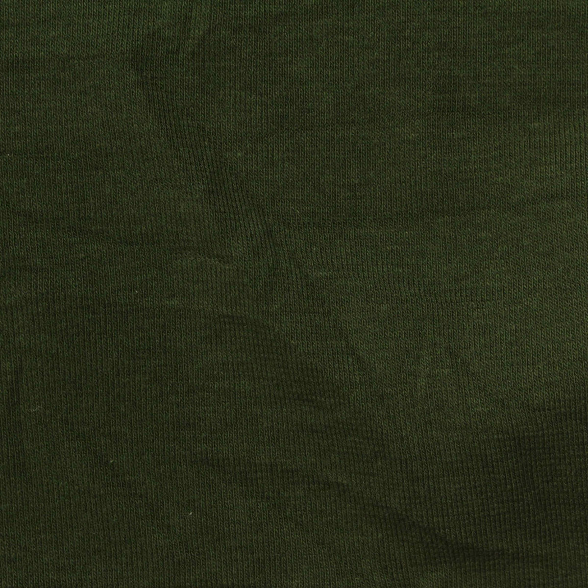 Polyester Cotton Blend Stretch Rib Knit Fabric, 205 gsm, 175 cm — Green