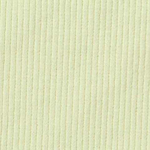 Polyester Cotton Stretch Rib Knit Fabric, 350 gsm, 125 cm — Yellow