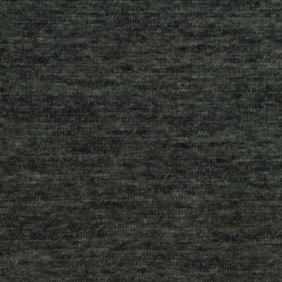 Dark Grey Marl Rib Knit, Poly-Cotton, 200 gsm