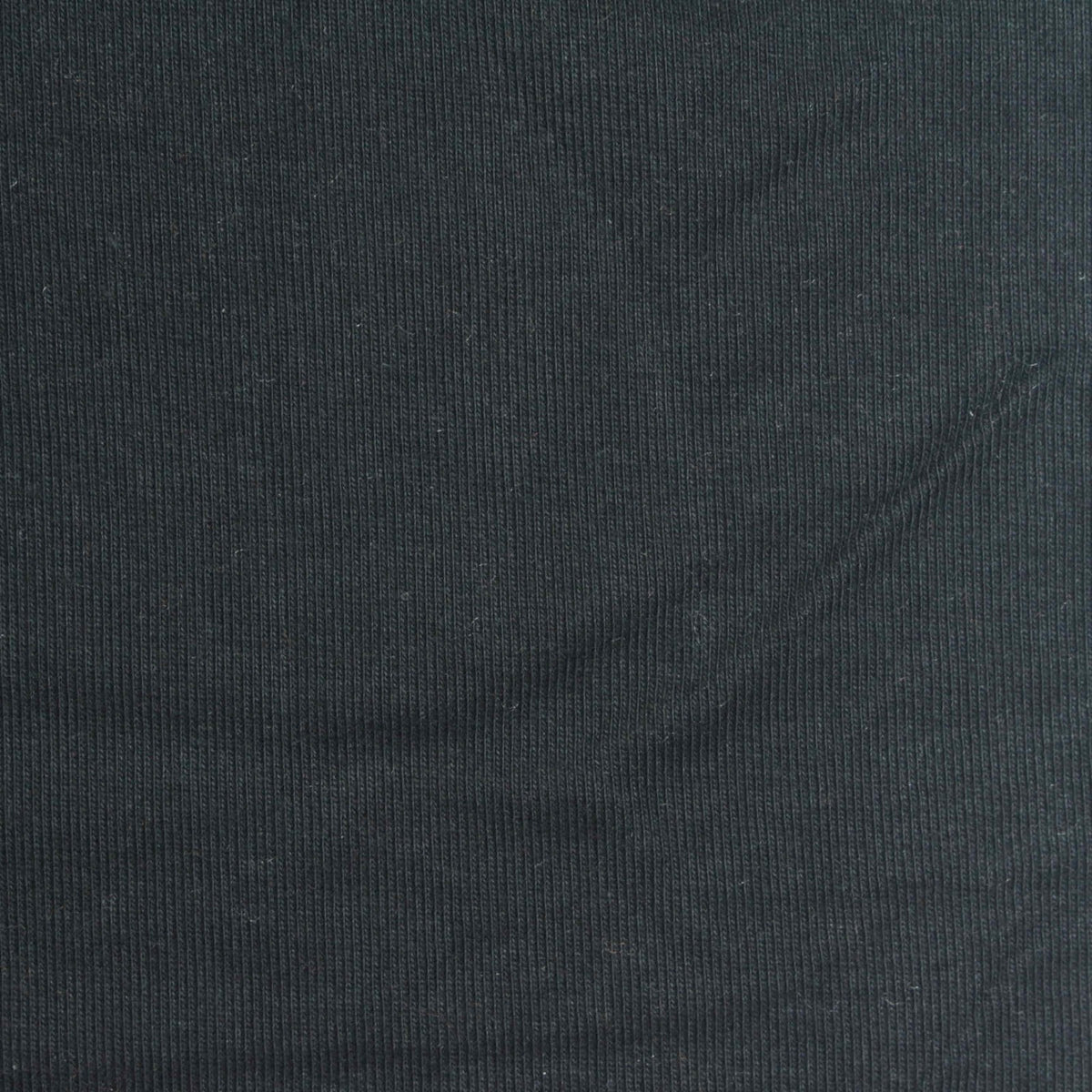 Cotton Polyester Rib Knit Fabric, 284 gsm, 170 cm — Black