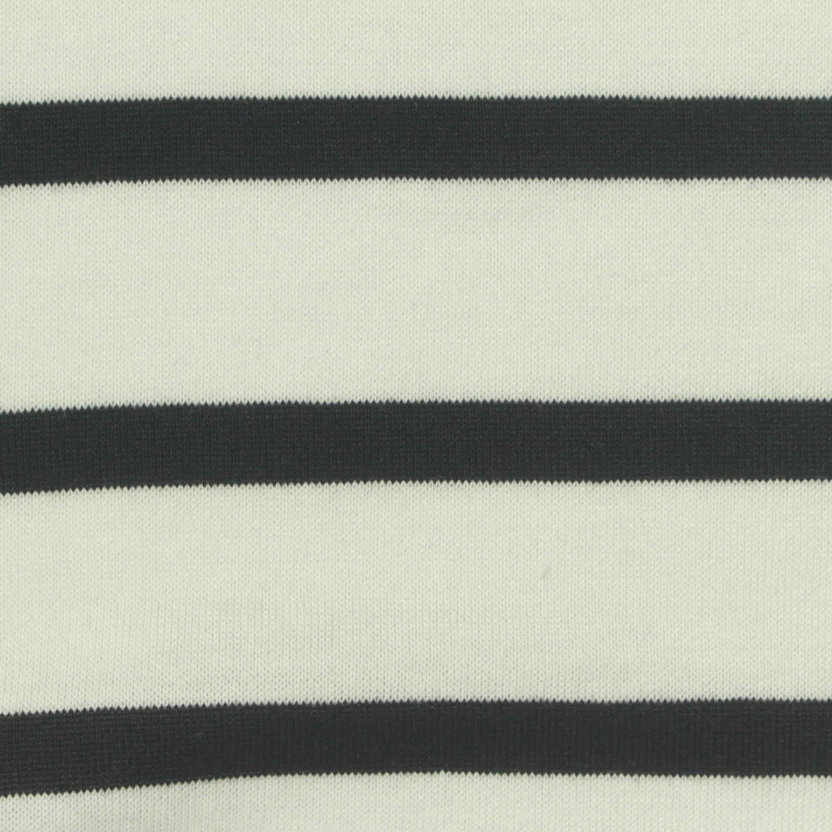 Black Horizontal-Stripe Jersey Knit, Polyester, 230 gsm, 190 cm