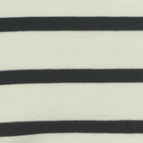 Black Horizontal-Stripe Jersey Knit, Polyester