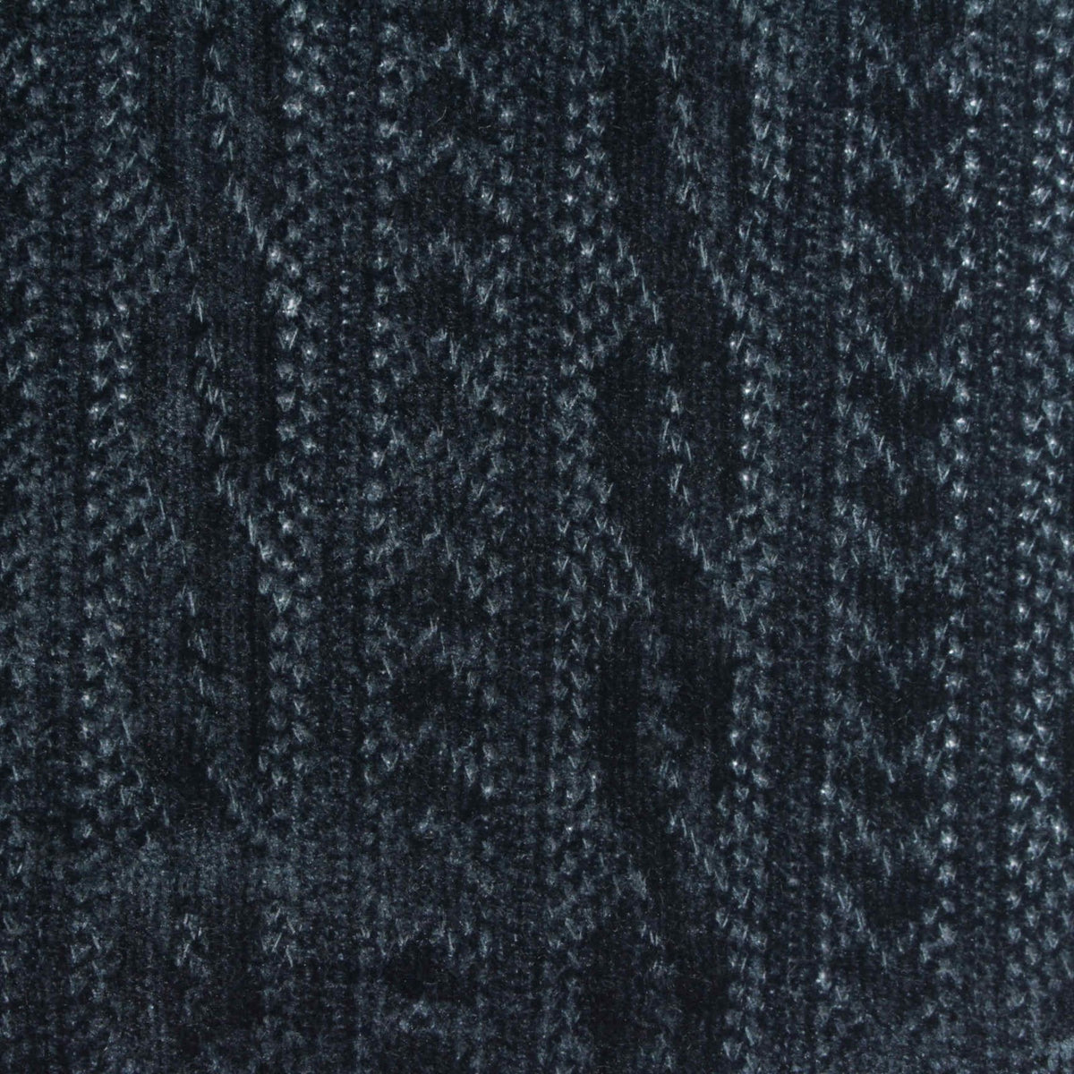 Jacquard 100% Polyester Chenille Fabric, 276 gsm, 186 cm — Navy