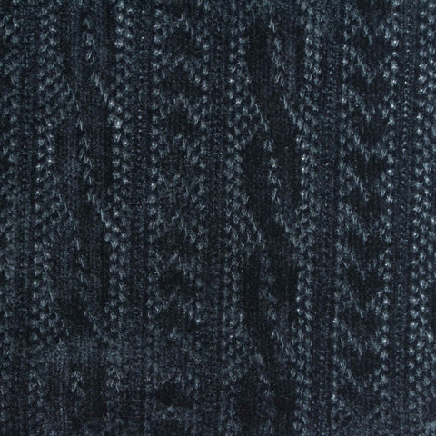 Jacquard 100% Polyester Chenille Fabric, 276 gsm, 186 cm — Navy