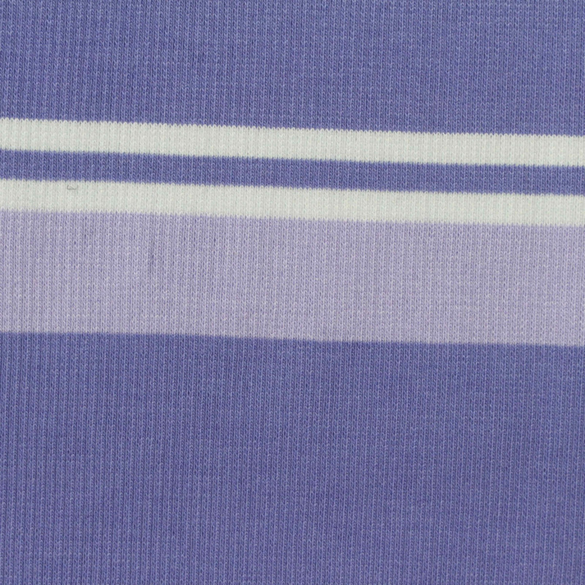 Purple Horizontal-Stripe Rib Knit, Viscose-Cotton