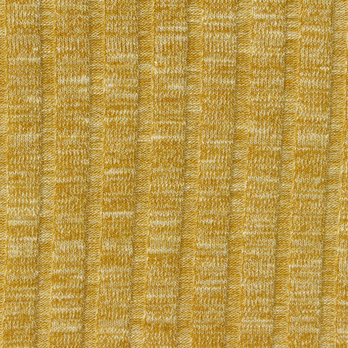 Yellow Marl Rib Knit, Viscose-Poly, 255 gsm