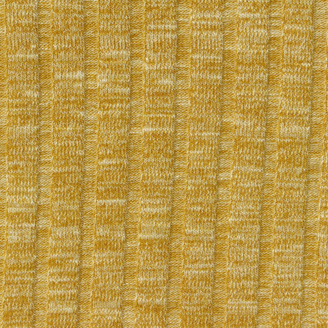 Yellow Marl Rib Knit, Viscose-Poly, 255 gsm