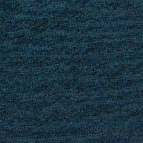 Teal Marl Jersey Knit, Cotton-Poly, 156 gsm