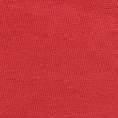Washed Polyester Modal Stretch Scuba Knit Fabric, 255 gsm, 170 cm — Red