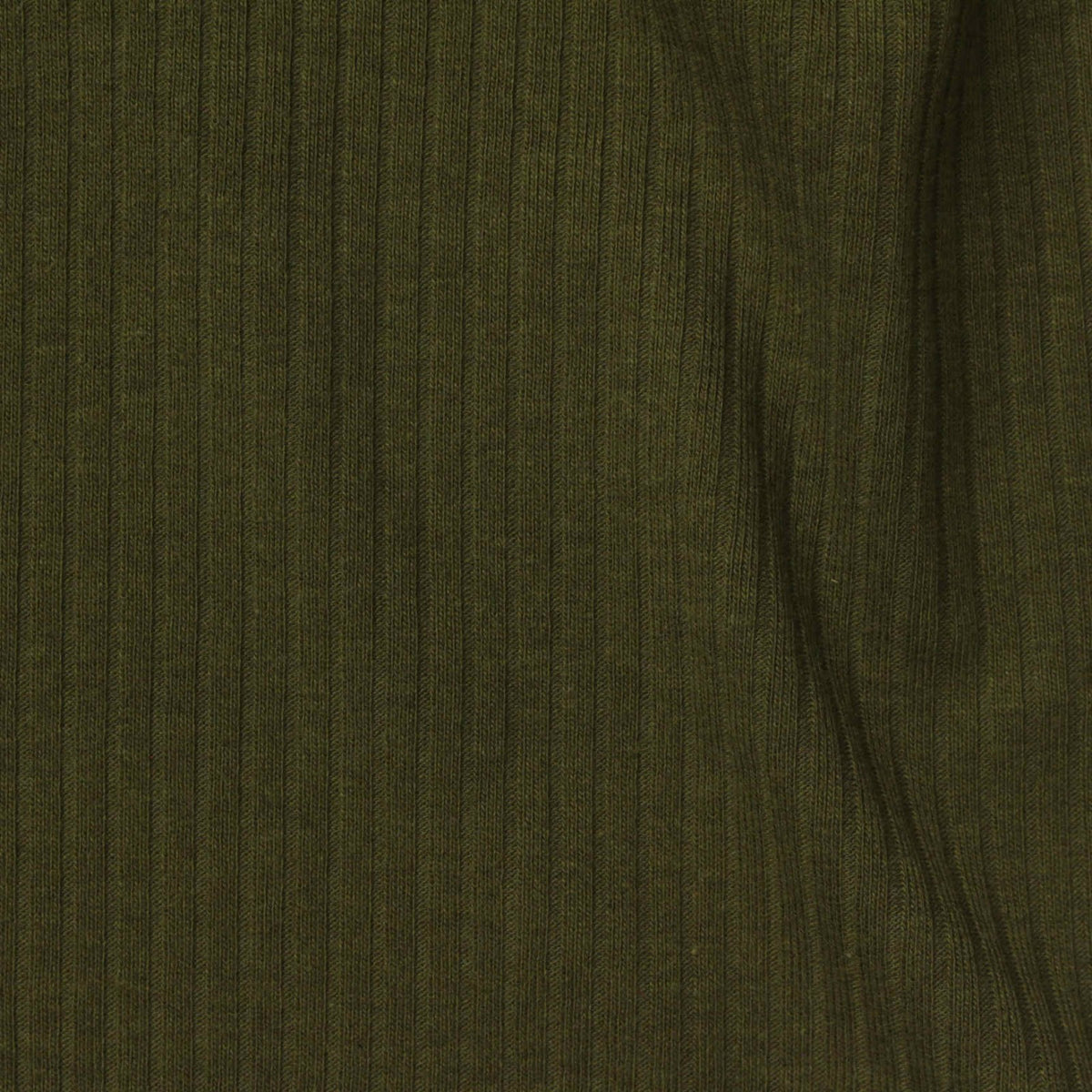 Cotton Modal Stretch Rib Knit Fabric, 197 gsm, 146 cm — Green