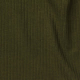 Cotton Modal Stretch Rib Knit Fabric, 197 gsm, 146 cm — Green