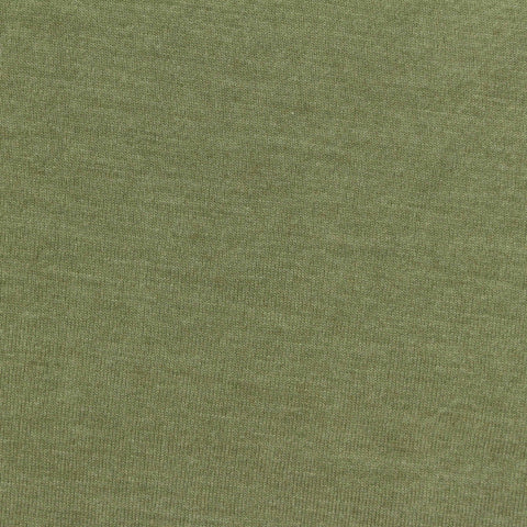 Green Heather Jersey Knit, Poly-Cotton, 170 gsm