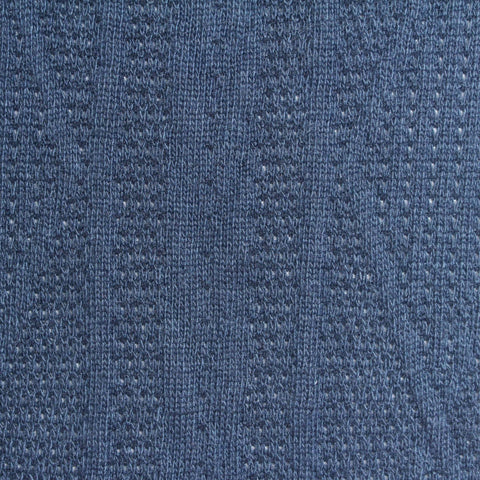 Blue Openwork Chunky Knit, Polyester, 292 gsm