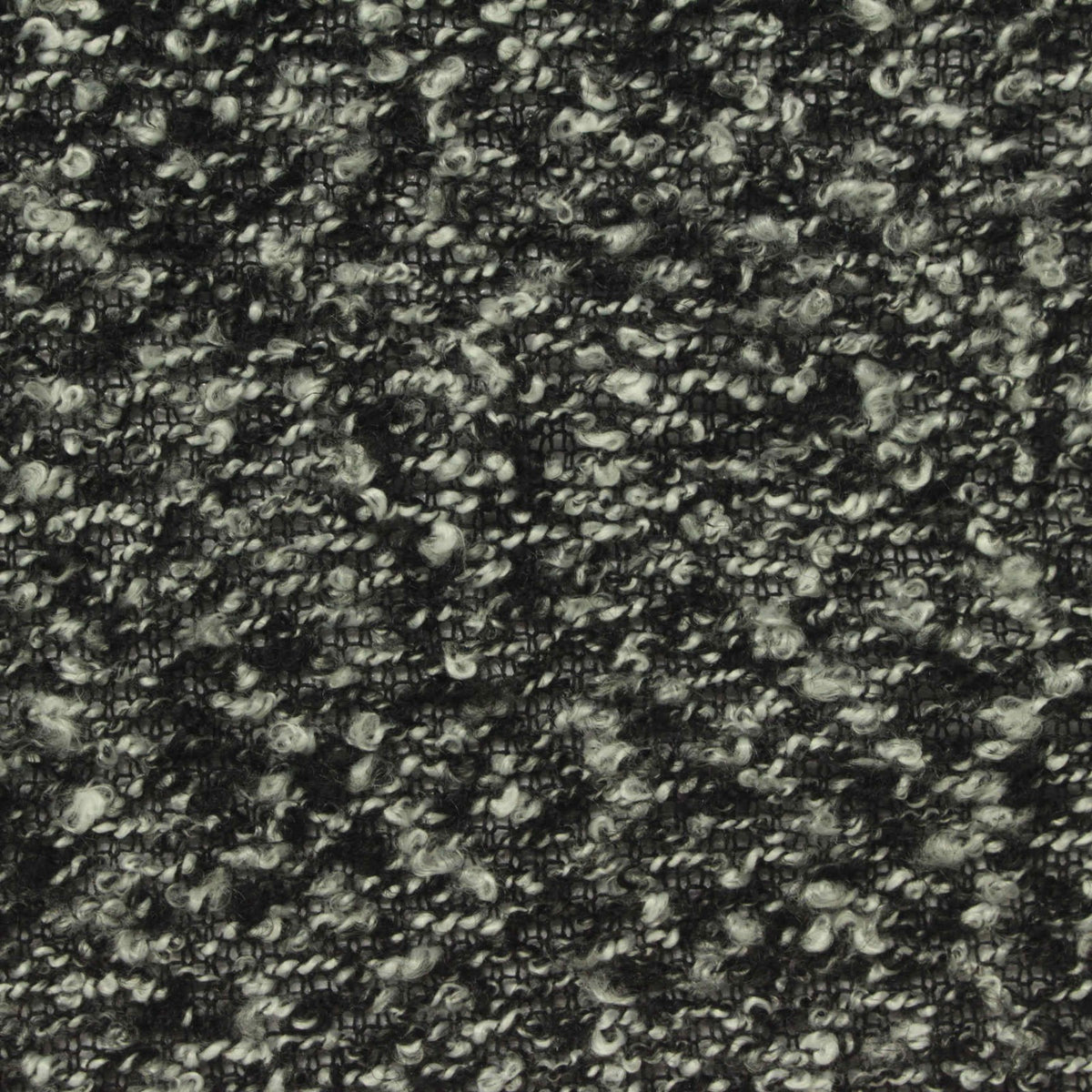 Black Marl Chunky Knit, Polyester, 185 gsm, 162 cm