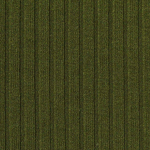 Polyester Viscose Stretch Rib Knit Fabric, 270 gsm, 136 cm — Green