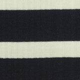 Navy Horizontal-Stripe Rib Knit, Cotton-Viscose — texture