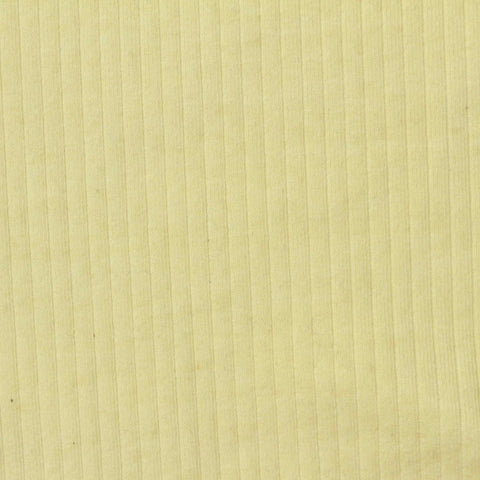 Cotton Stretch Rib Knit Fabric, 286 gsm, 152 cm — Yellow