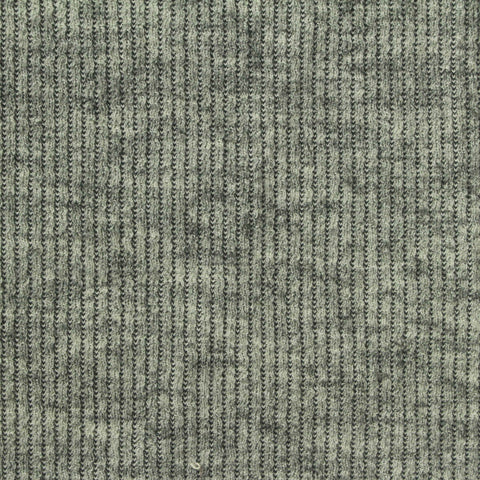 Polyester Nylon Stretch Rib Knit Fabric, 300 gsm, 145 cm — Grey