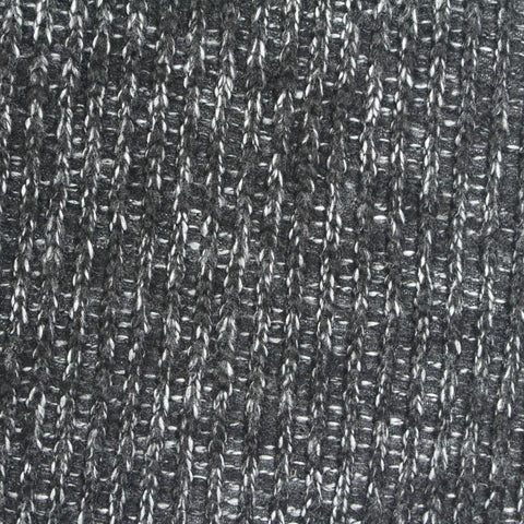 Dark Grey Marl Rib Knit, Polyester, 470 gsm