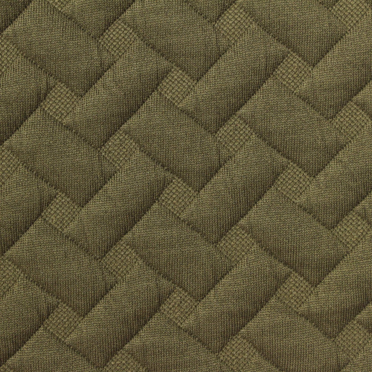Olive Geometric-Herringbone Jacquard, Polyester