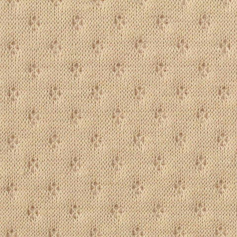 Jacquard Polyester Cotton Knit Fabric, 355 gsm, 152 cm — Beige