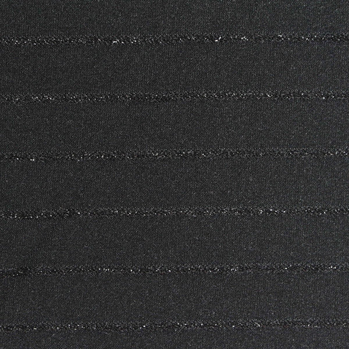 Black Horizontal-Stripe Knit, Polyester, 198 gsm
