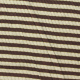 Brown Horizontal-Stripe Rib Knit, Polyester