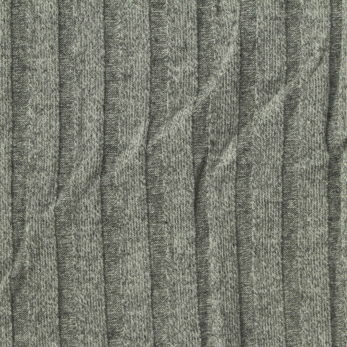 Grey Marl Rib Knit, Poly-Viscose, 270 gsm