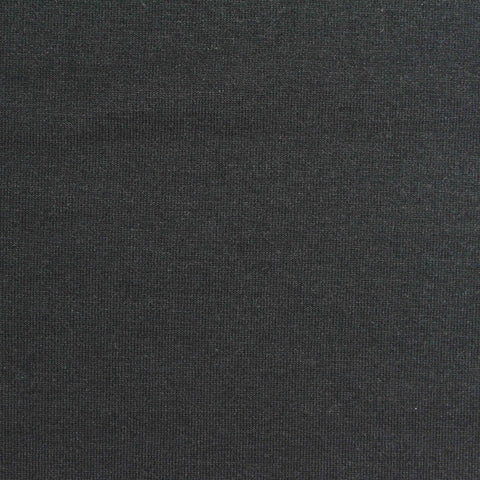 Polyester Viscose Stretch Scuba Knit Fabric, 375 gsm, 160 cm — Black
