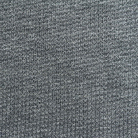 Grey Heathered-Marl Rib Knit, Wool-Cotton