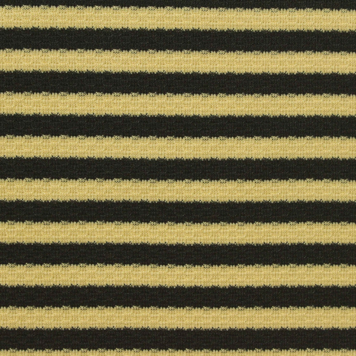 Black Horizontal-Stripe Knit, Polyester, 280 gsm, 165 cm