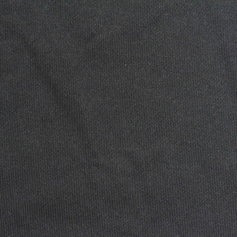 Polyester Cotton Stretch Piqué Knit Fabric, 270 gsm, 165 cm — Black