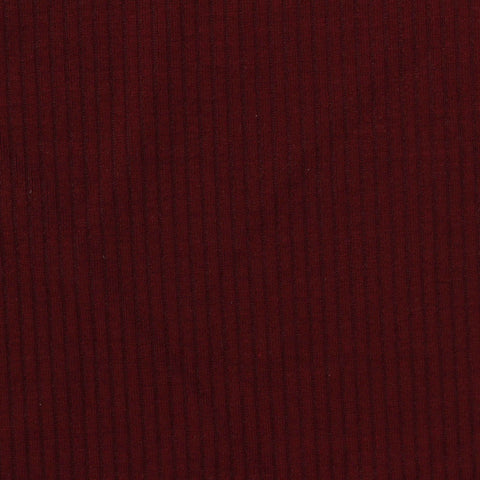 Viscose Polyester Stretch Rib Knit Fabric, 300 gsm, 150 cm — Red
