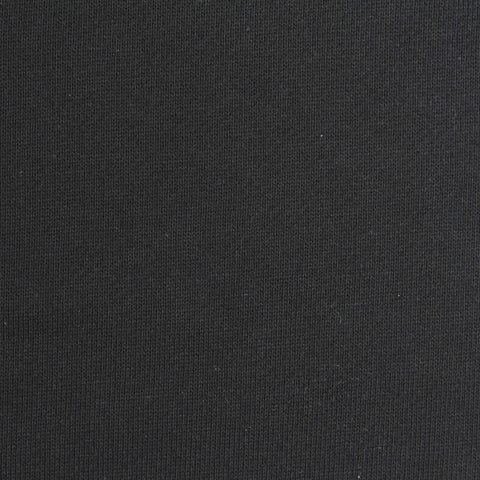 Cotton Polyester French Terry Fabric, 300 gsm, 185 cm — Black, ref EF-274251