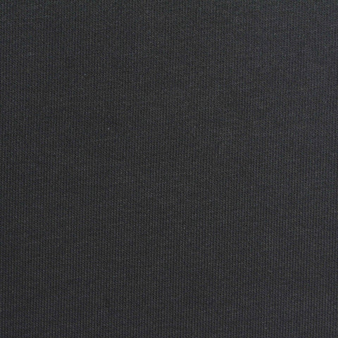 Cotton Polyester French Terry Fabric, 300 gsm, 185 cm — Black, ref EF-274252