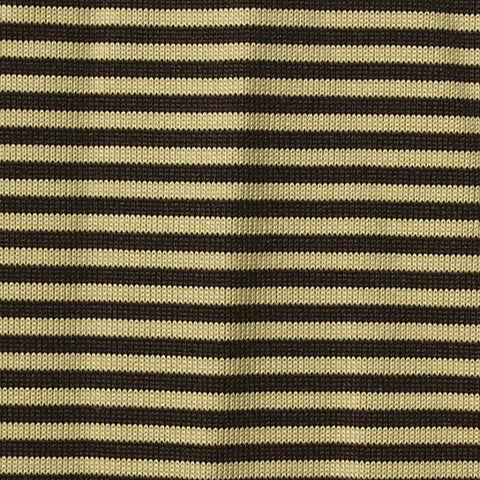 Dark Brown Horizontal-Stripe Jersey Knit, Polyester
