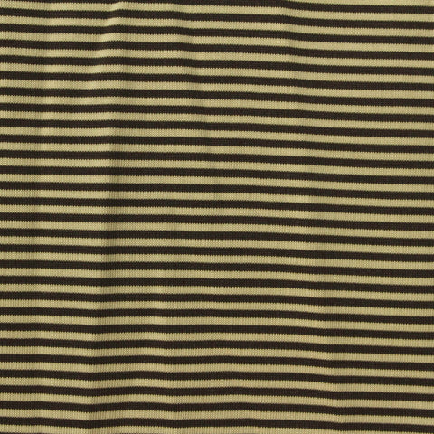 Dark Brown Horizontal-Stripe Jersey Knit, Polyester