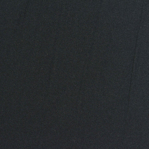 Brushed Polyester Stretch Milk Silk Knit Fabric, 150 gsm, 180 cm — Black