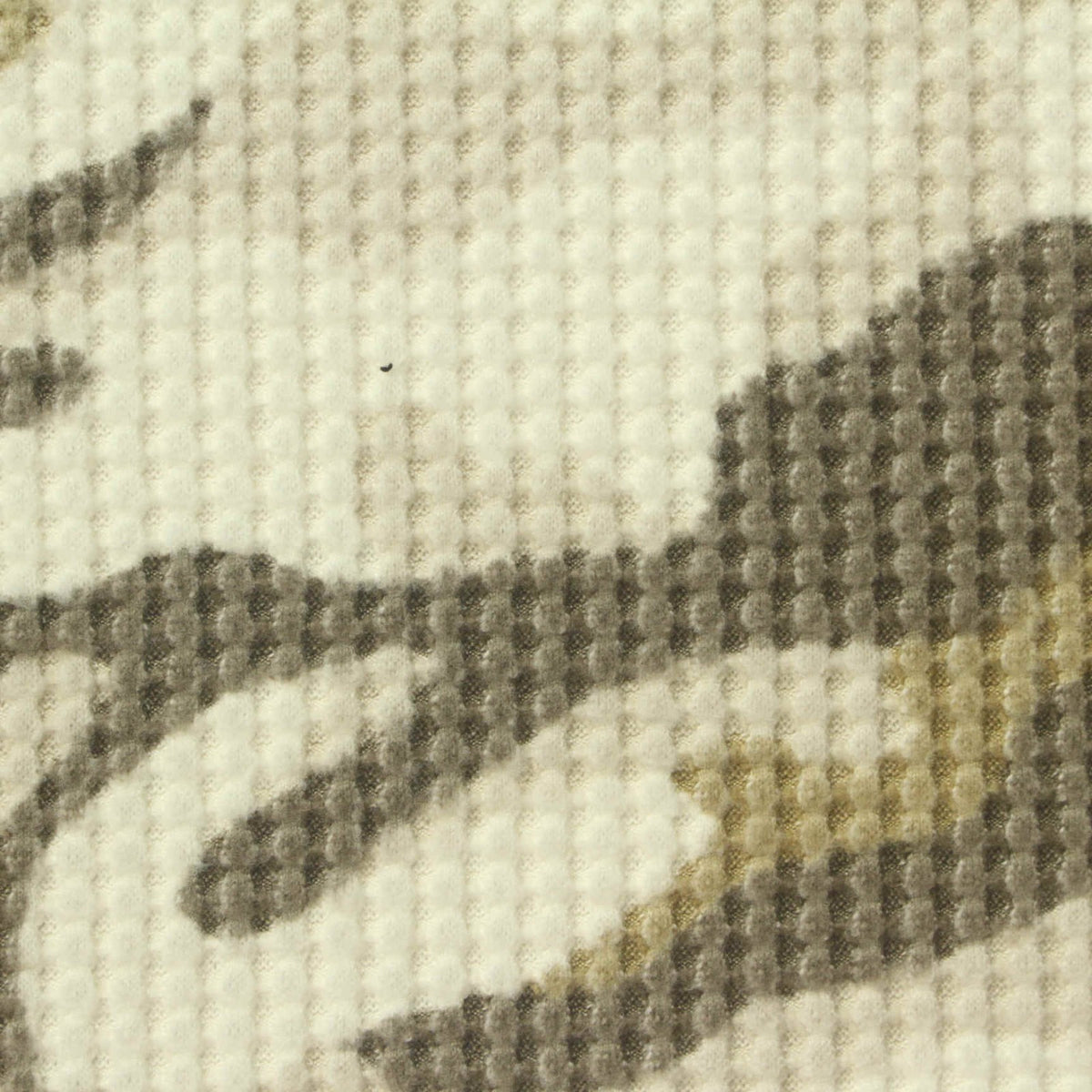 Cream Camo Waffle Knit, Polyester