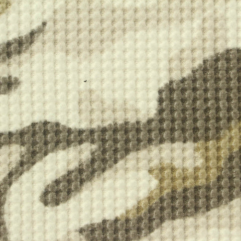Cream Camo Waffle Knit, Polyester