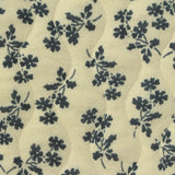 Dark Blue Floral Jacquard, Polyester