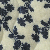 Dark Blue Floral Jacquard, Polyester — texture