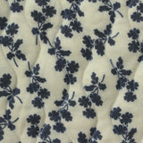 Dark Blue Floral Jacquard, Polyester