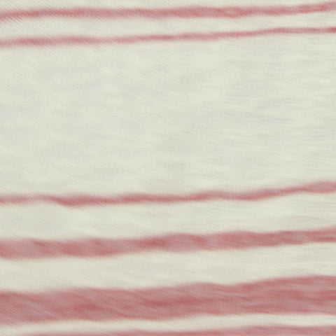 Off-White Horizontal-Stripe Knit, Viscose-Poly, 165 gsm