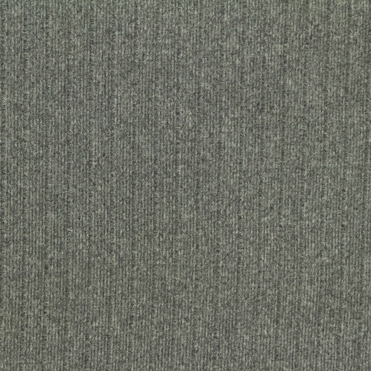 Heathered Grey Marl Rib Knit, Polyester, 190 gsm