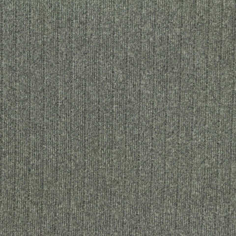 Heathered Grey Marl Rib Knit, Polyester, 190 gsm