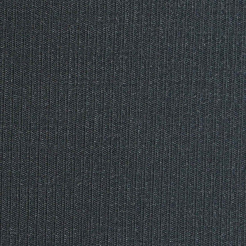 Tencel Lyocell Stretch Rib Knit Fabric, 200 gsm, 158 cm — Navy