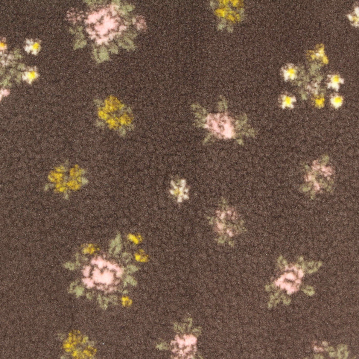 Pink Floral Sherpa Fleece, Polyester