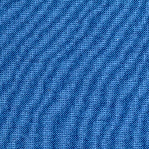 Brushed Polyester Cotton Stretch Knit Fabric, 300 gsm, 155 cm — Blue